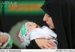 iranian woman and her baby